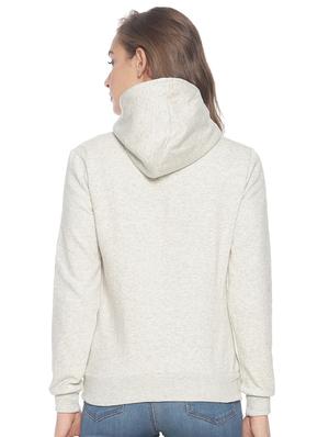 asymmetric zipper melange hoodie - 17281448 - Standard Image - 3