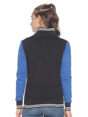 contrast sleeves varsity jacket - 17281459 - Standard Image - 3