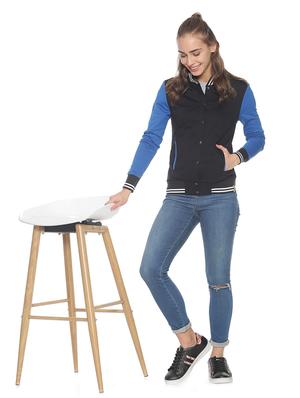 contrast sleeves varsity jacket - 17281459 - Standard Image - 4