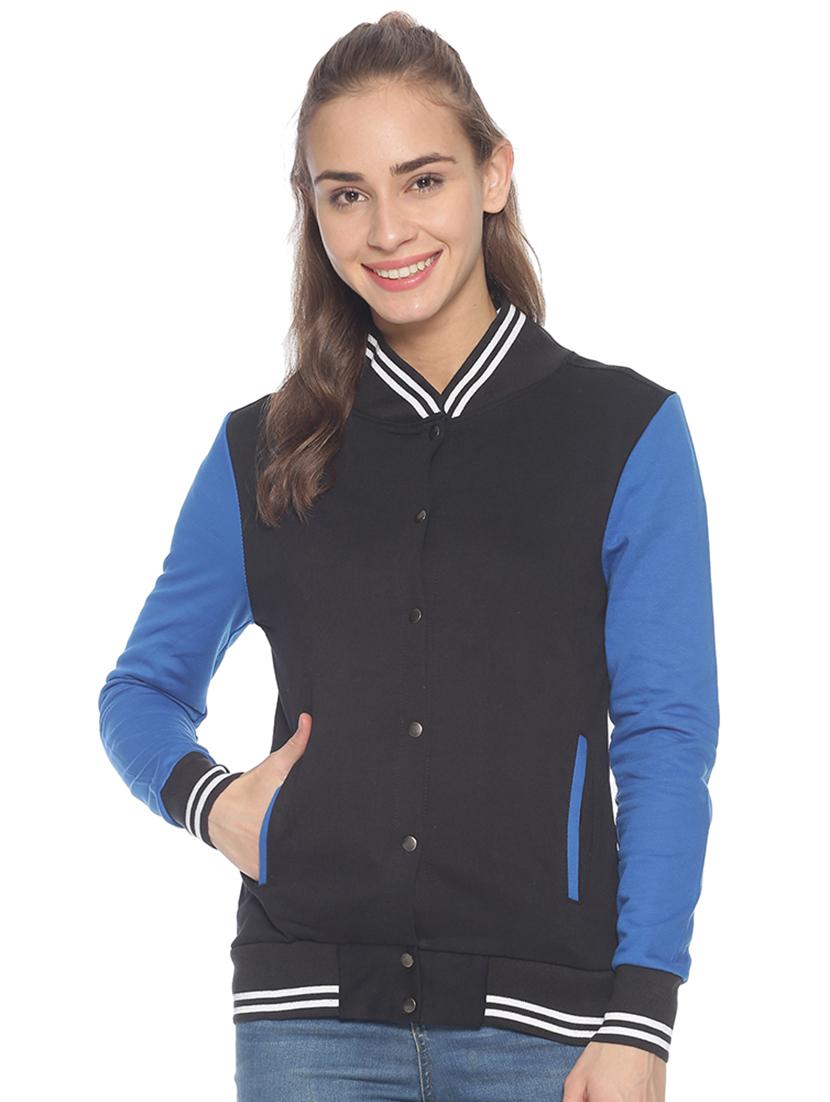 contrast sleeves varsity jacket - 17281459 - Zoom Image - 1