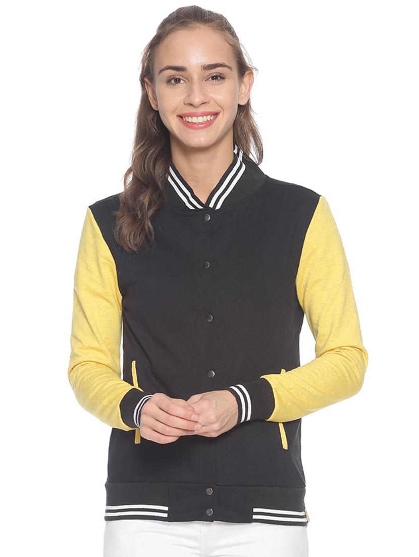 contrast sleeves varsity jacket - 17281461 - Zoom Image - 1