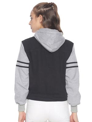 hooded neck varsity jacket - 17281464 - Standard Image - 3