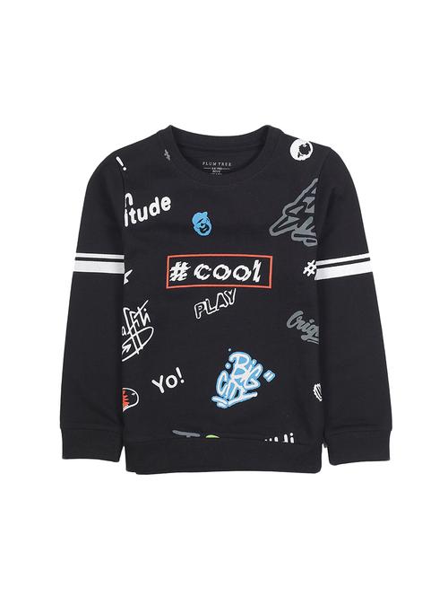 black cotton sweatshirt - 17281510 - Standard Image - 1