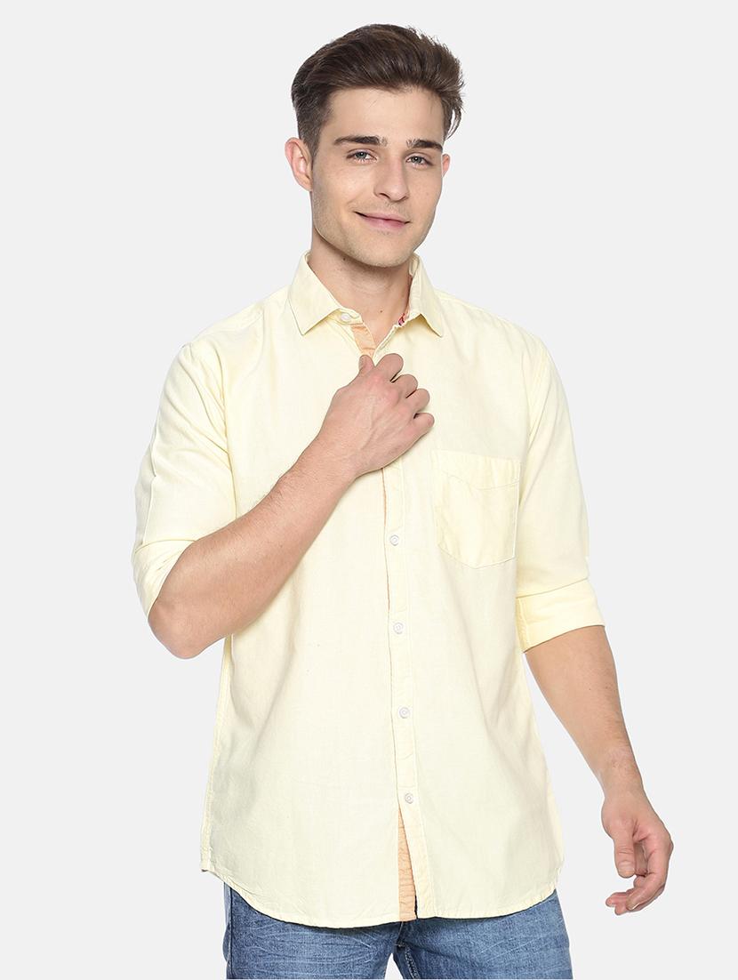 yellow solid casual shirt - 17281803 - Zoom Image - 1