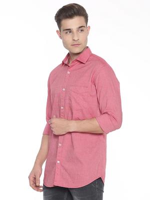 red solid casual shirt - 17281813 - Standard Image - 2