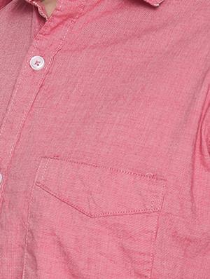 red solid casual shirt - 17281813 - Standard Image - 5