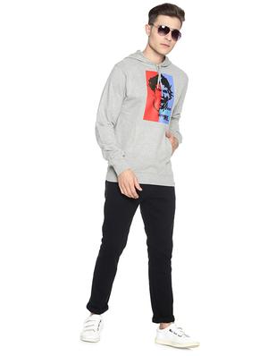 grey chest print sweatshirt - 17281855 - Standard Image - 4