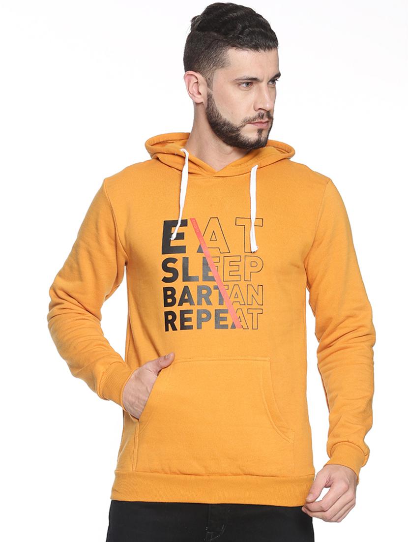 yellow chest print sweatshirt - 17281875 - Zoom Image - 1