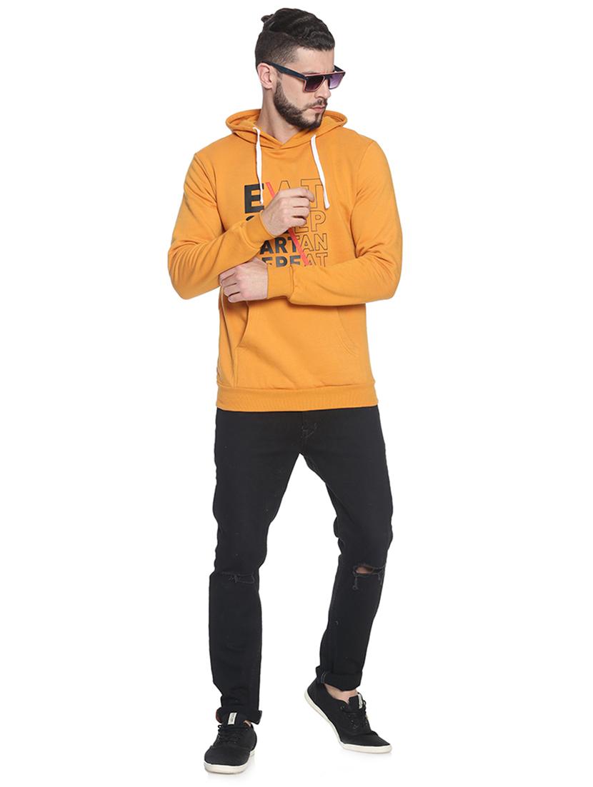 yellow chest print sweatshirt - 17281875 - Zoom Image - 4