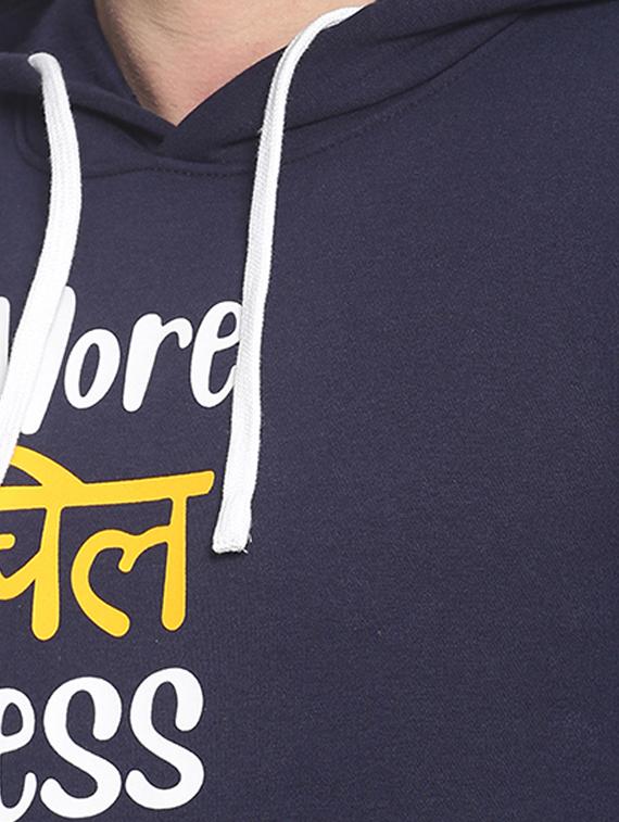 navy blue chest print sweatshirt - 17281884 - Zoom Image - 5