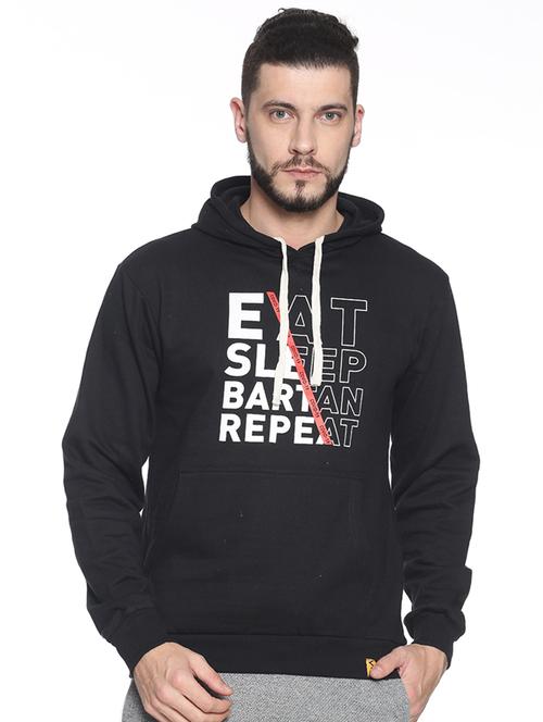 black chest print sweatshirt - 17281893 - Standard Image - 1