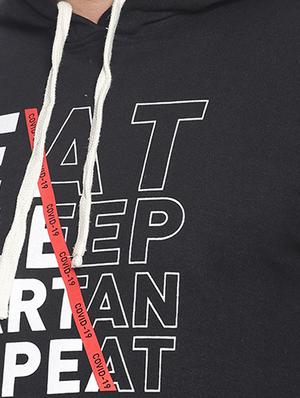 black chest print sweatshirt - 17281893 - Standard Image - 5