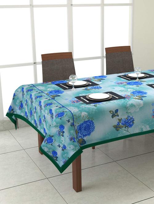 cotton self designed 6 seater table cover pack of 1 - 17282694 - Standard Image - 1