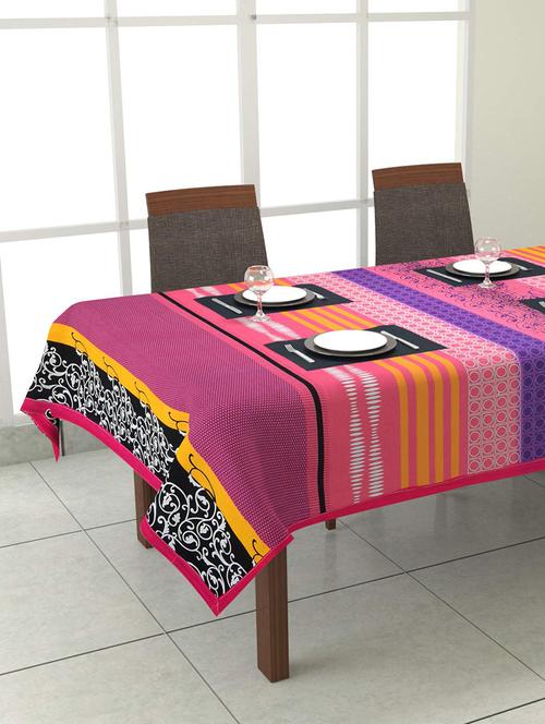 cotton self designed 6 seater table cover pack of 1 - 17282704 - Standard Image - 1