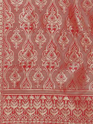 self design banarasi saree with blouse - 17282796 - Standard Image - 3
