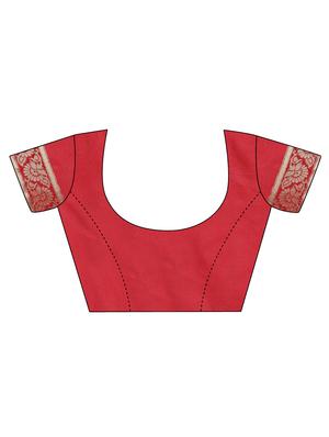 self design banarasi saree with blouse - 17282810 - Standard Image - 4