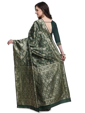 self design banarasi saree with blouse - 17282811 - Standard Image - 2