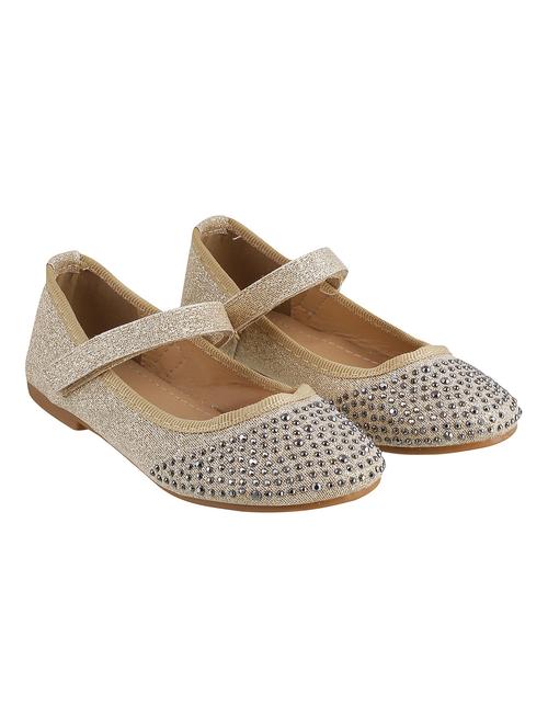 gold slip on ballerinas - 17282912 - Very Small Image - 1