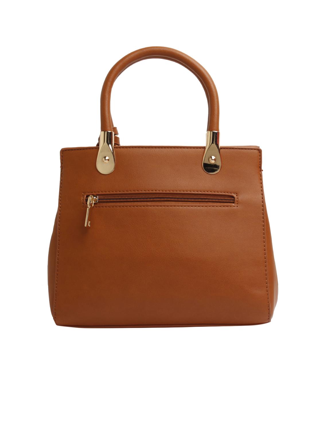 tan leatherette (pu) regular handbag - 17283290 - Zoom Image - 2