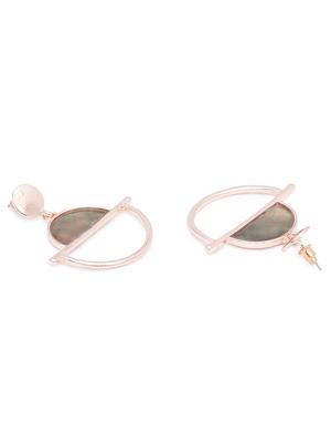 pink metal drop earring - 17283313 - Standard Image - 2