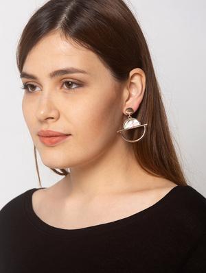 pink metal drop earring - 17283313 - Standard Image - 3