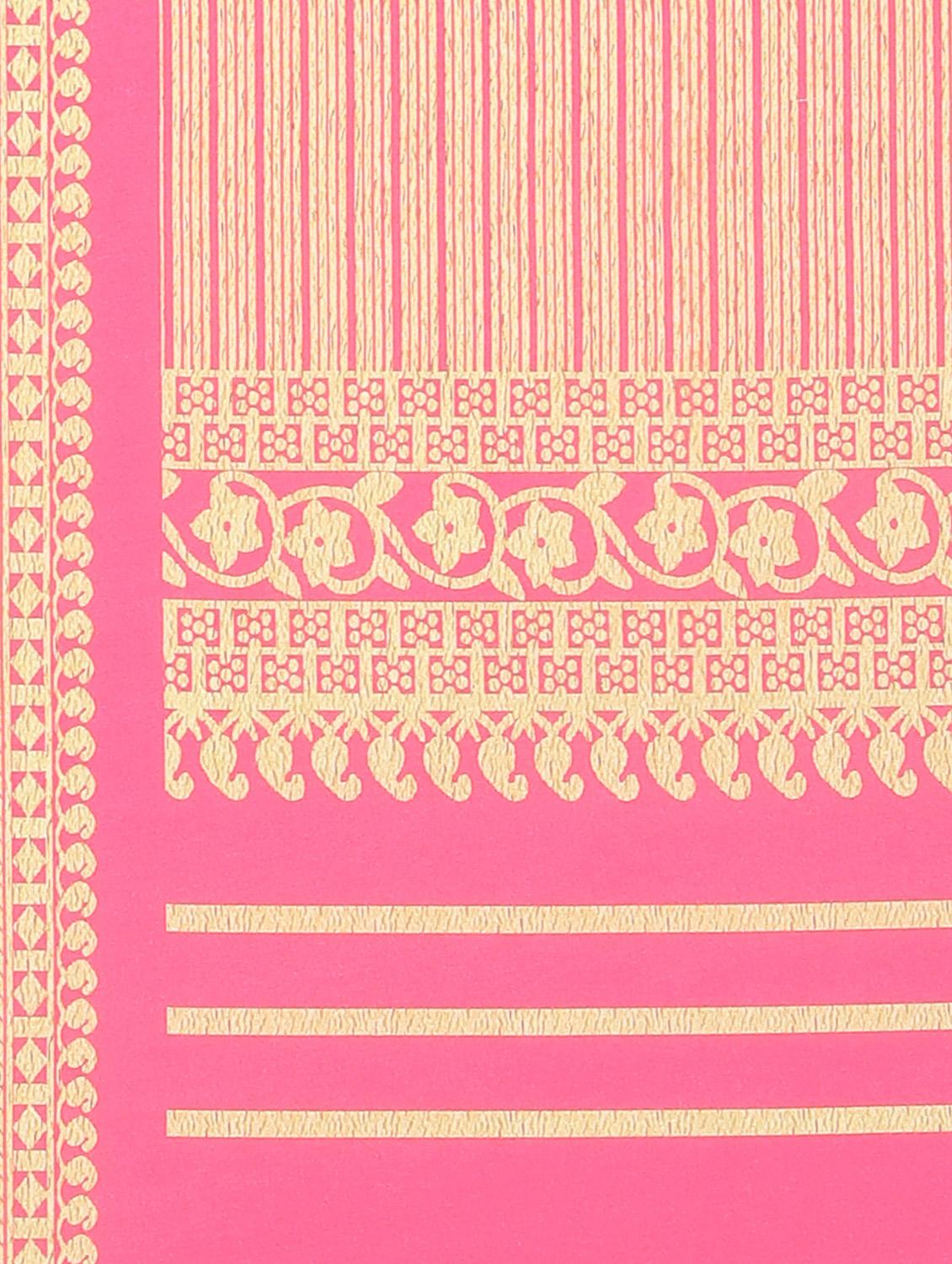 solid bordered saree with blouse - 17283378 - Zoom Image - 3