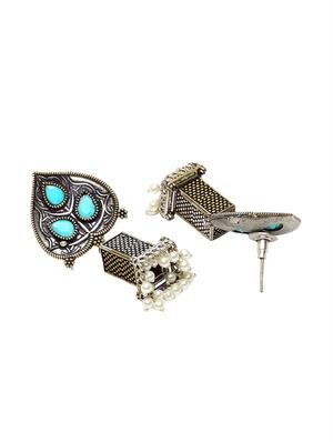 silver plated jhumka earring - 17283820 - Standard Image - 3