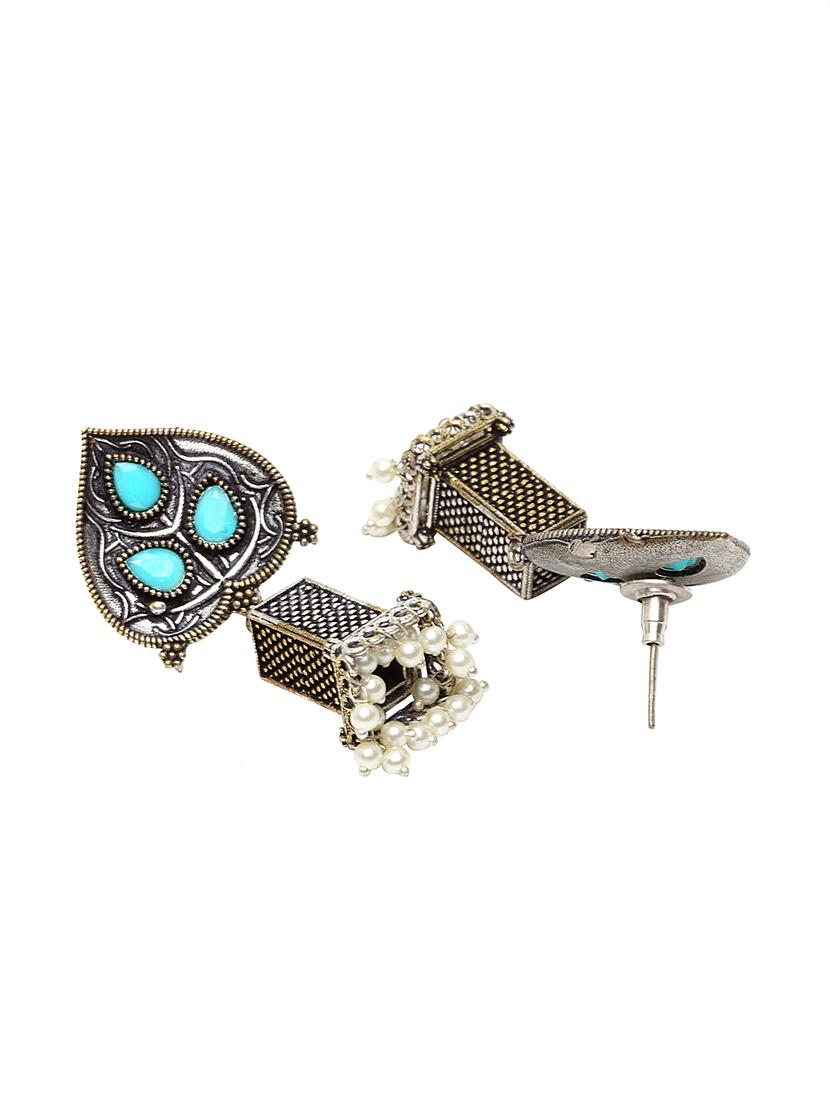 silver plated jhumka earring - 17283820 - Zoom Image - 3