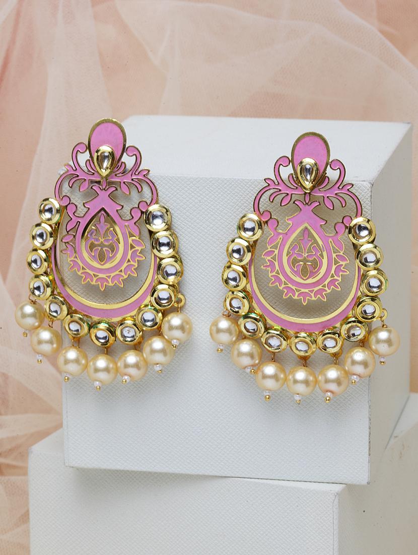 pink copper chandellier earring - 17283821 - Zoom Image - 2