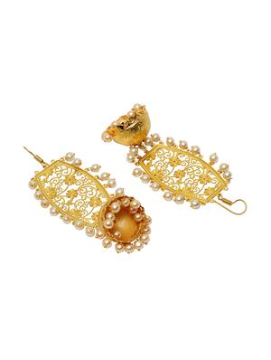 gold copper jhumka earring - 17283823 - Standard Image - 3