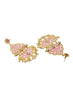 pink copper drop earring - 17283844 - Standard Image - 3