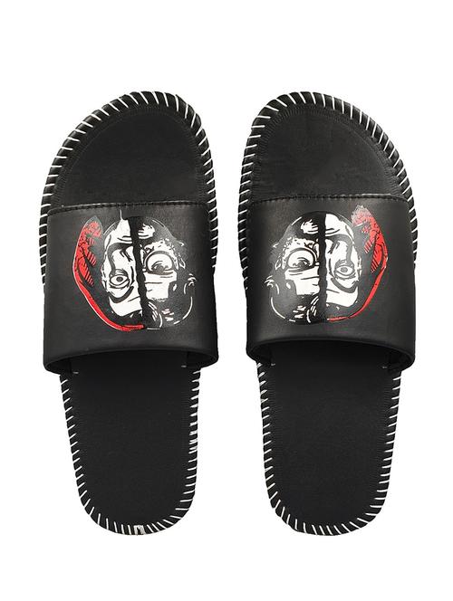 black slip on flip flops - 17284048 - Standard Image - 1