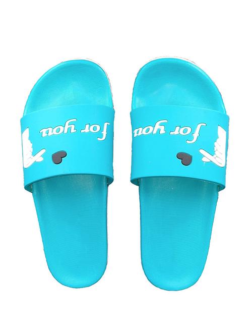 blue slip on flip flops - 17284059 - Standard Image - 1