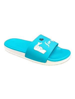 blue slip on flip flops - 17284059 - Standard Image - 3