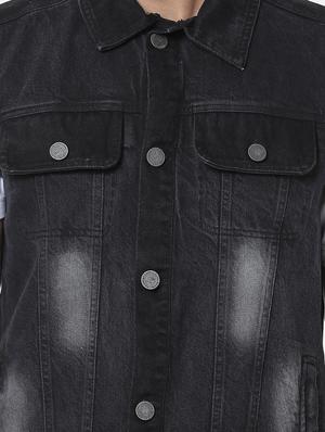 black washed denim jacket - 17284218 - Standard Image - 5