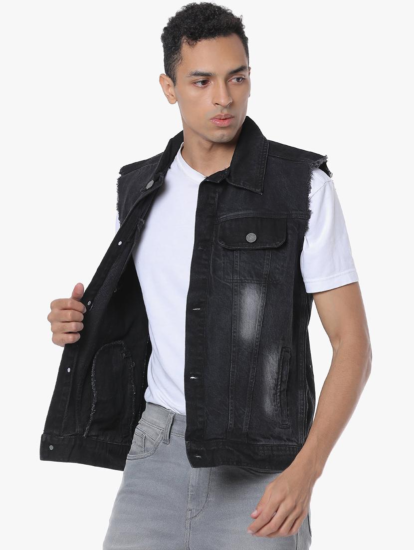 black washed denim jacket - 17284218 - Zoom Image - 1