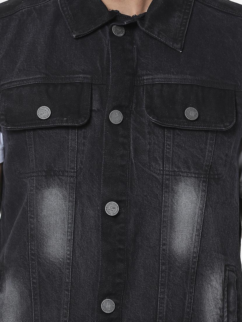 black washed denim jacket - 17284218 - Zoom Image - 5