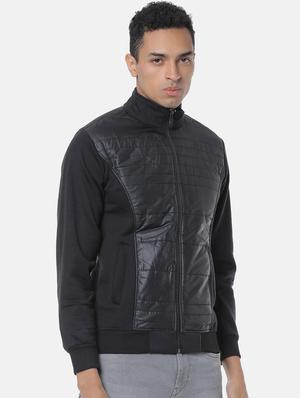 black solid quilted jacket - 17284235 - Standard Image - 2
