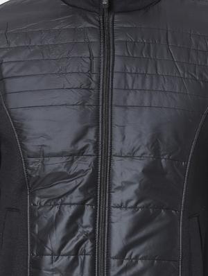 black solid quilted jacket - 17284235 - Standard Image - 5