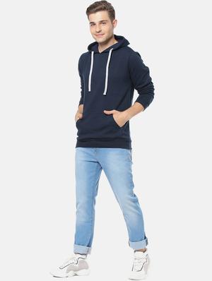 navy blue solid sweatshirt - 17284248 - Standard Image - 4