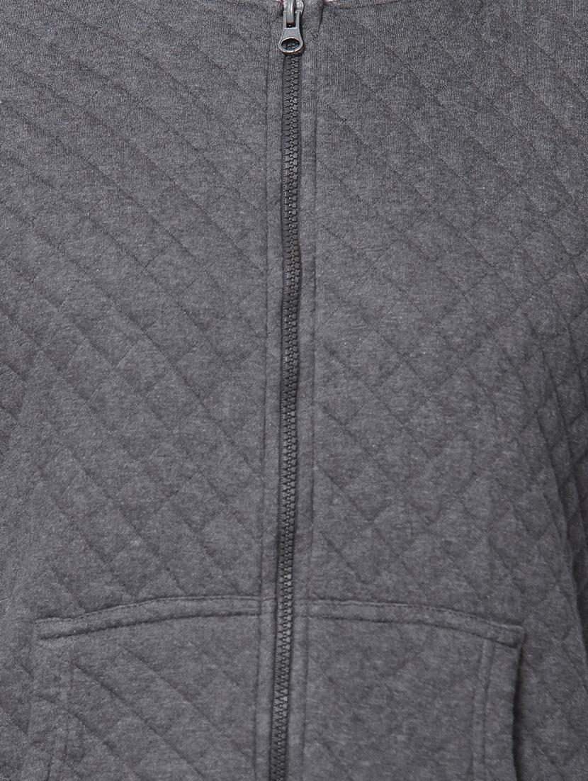 grey color block casual jacket - 17284267 - Zoom Image - 5