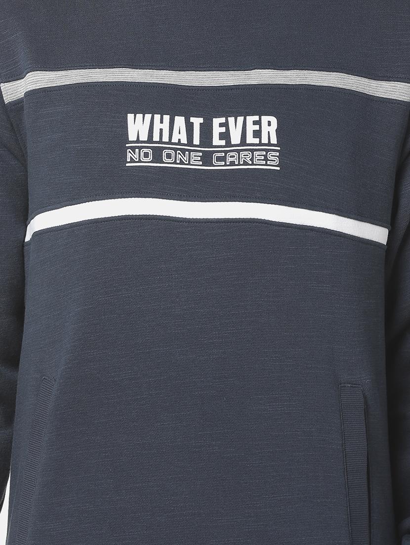 navy blue printed sweatshirt - 17284276 - Zoom Image - 5