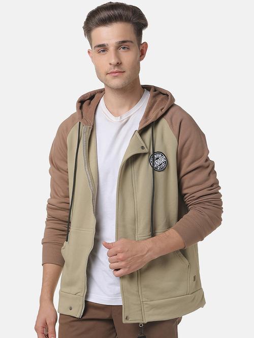 green color block raglan sweatshirt - 17284279 - Standard Image - 1