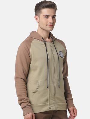 green color block raglan sweatshirt - 17284279 - Standard Image - 2