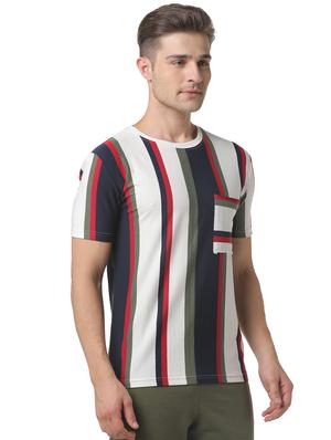 white striped pocket t-shirt - 17284284 - Standard Image - 2