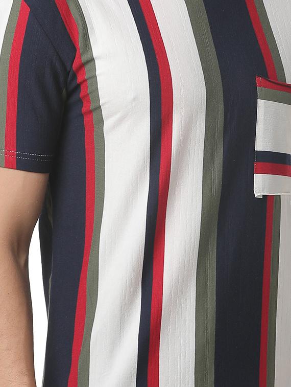 white striped pocket t-shirt - 17284284 - Zoom Image - 5