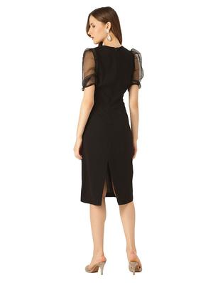 mesh sleeved bodycon dress - 17284354 - Standard Image - 3