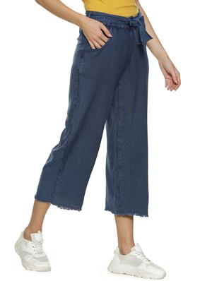 tie up waist frayed hem jeans - 17284432 - Standard Image - 2