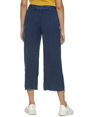 tie up waist frayed hem jeans - 17284432 - Standard Image - 3