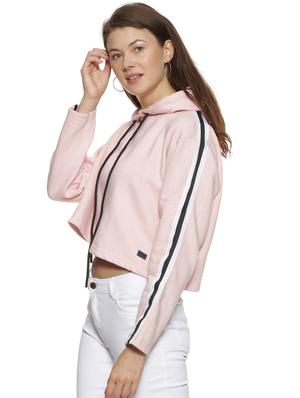 hooded neck cropped sweatshirt - 17284436 - Standard Image - 2